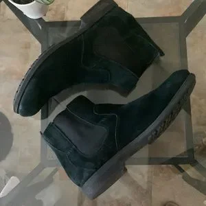 UGG Clyne Men\'s Slip On Pull-on Boots Black Suede‎ Size 7 Ugg Mens Clyne Pull On Black Suede Chelsea Boots Size 9.5  main image 4
